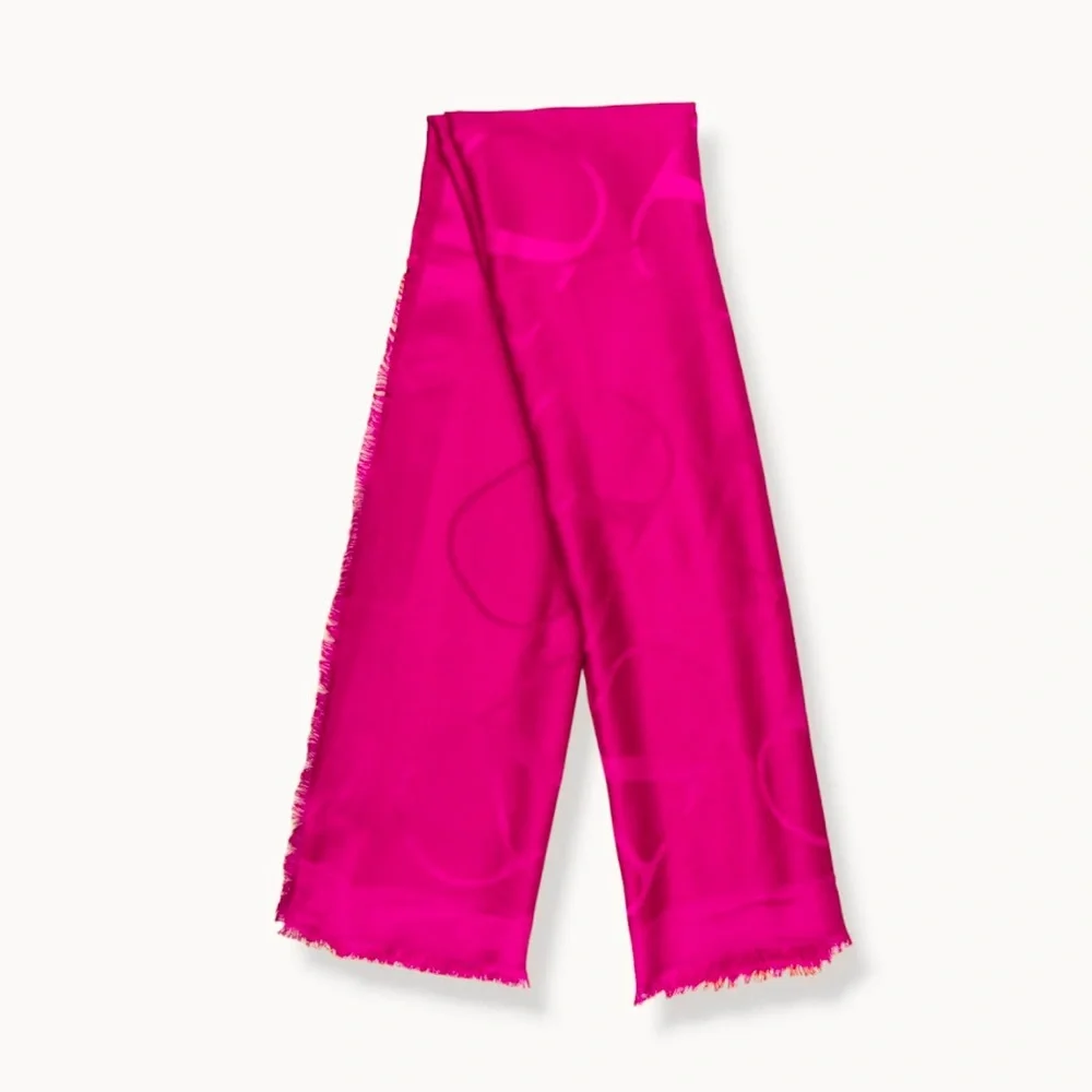 Valentino Garavani V Logo Silk Scarf - Picture 2 of 3